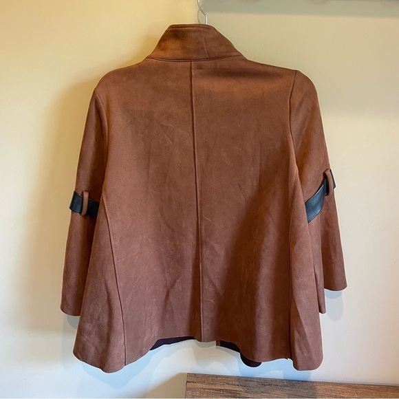 Joseph Ribkoff Jacket Faux Suede Vegan Leather - Picture 2 of 6